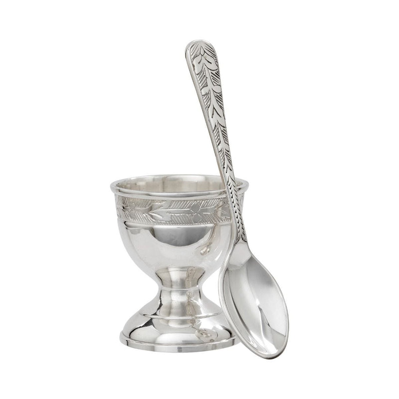 Fortnum's silver plated egg cup and spoon set, UK version