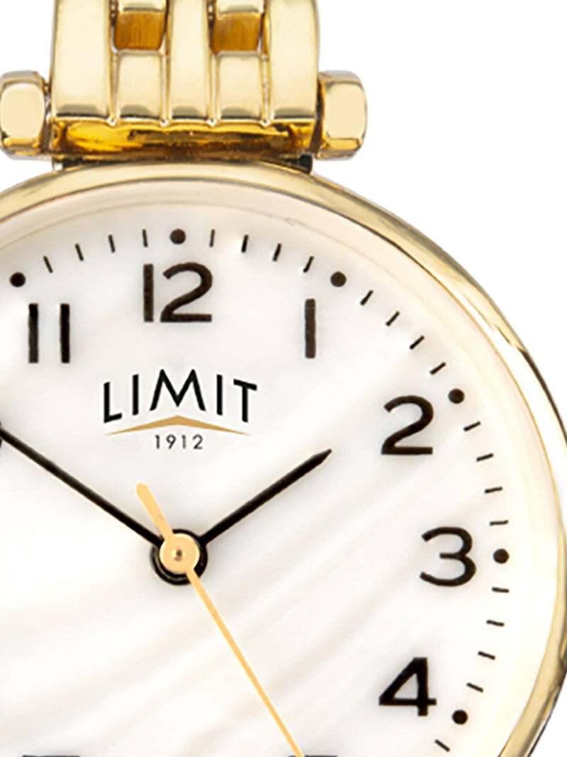 Limit gold tone mother-of-pearl watch, UK version