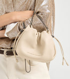 Brunello Cucinelli mini leather Mellow bucket bag (British brand)