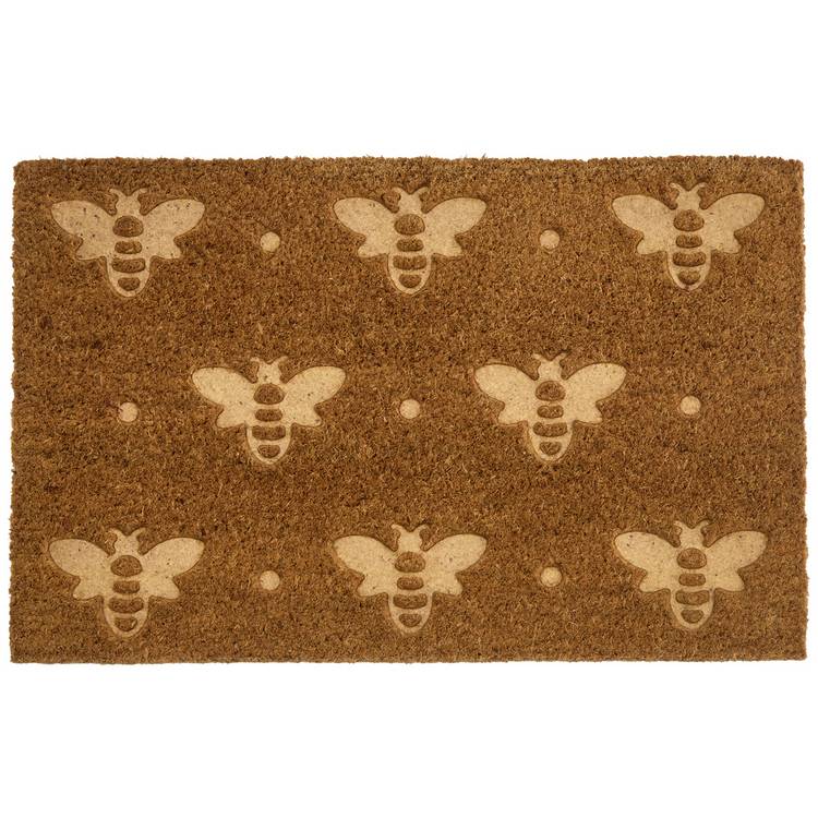 Argos Home bee debossed coir mat 40x60cm, imported from the UK