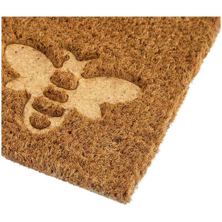 Argos Home bee debossed coir mat 40x60cm, imported from the UK
