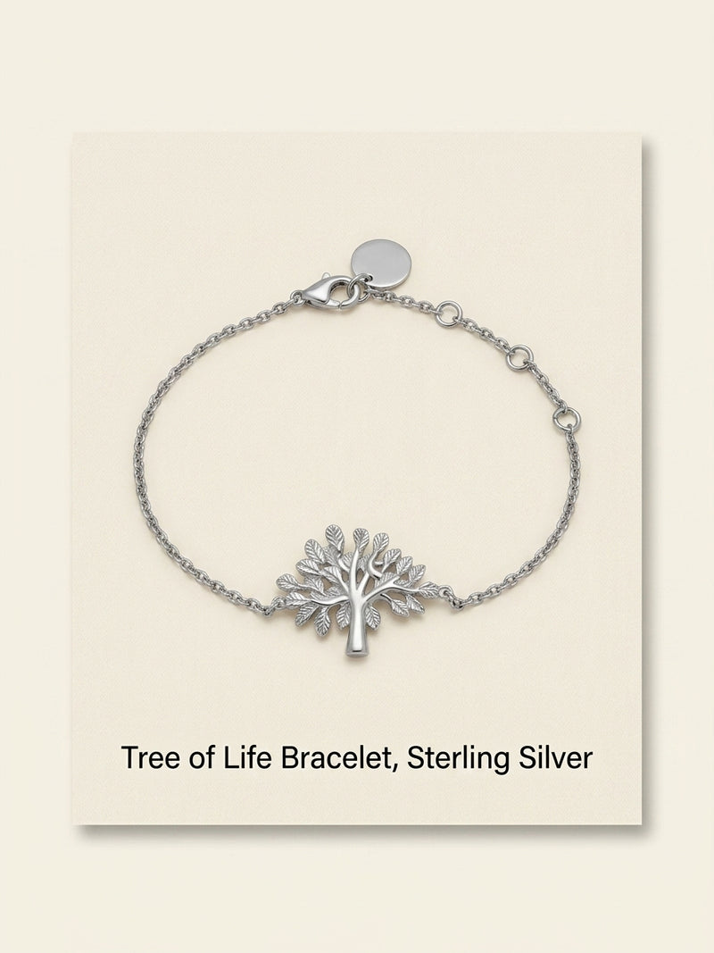 Mulberry Tree Chain Bracelet silver 21cm (British brand)