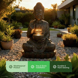 Streetwize Buddha solar water feature (British brand)