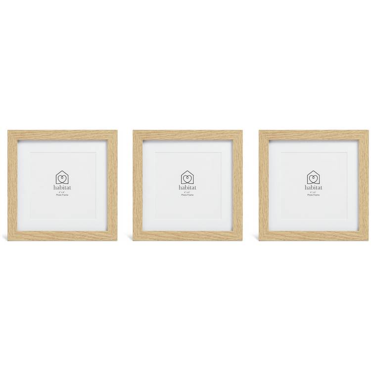 Habitat oak effect picture frame set 3 pack, UK version