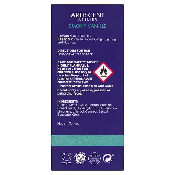 Artiscent Eau de Parfum Smoky Vanille 50ml - British product