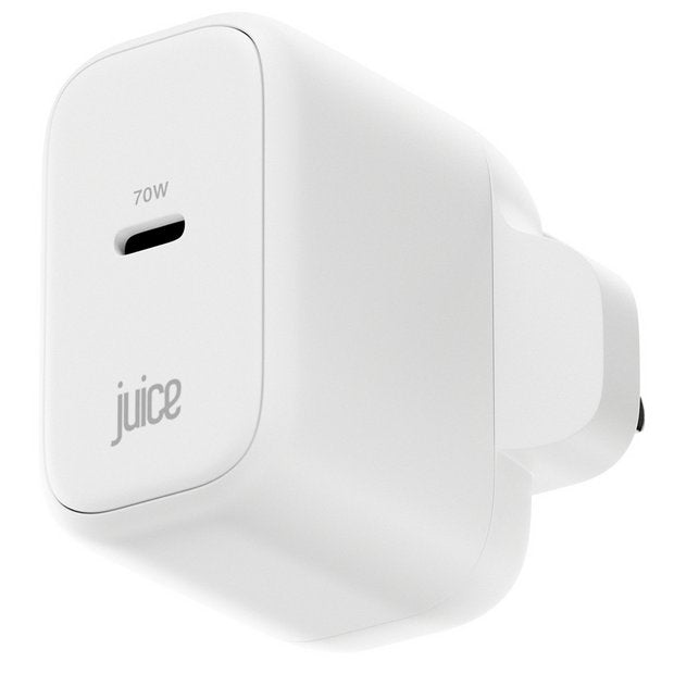 Juice 70W USB-C laptop charger with 2m cable, British brand