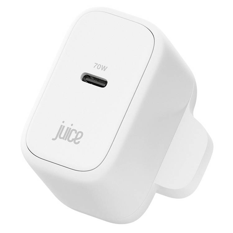 Juice 70W USB-C laptop charger with 2m cable, British brand