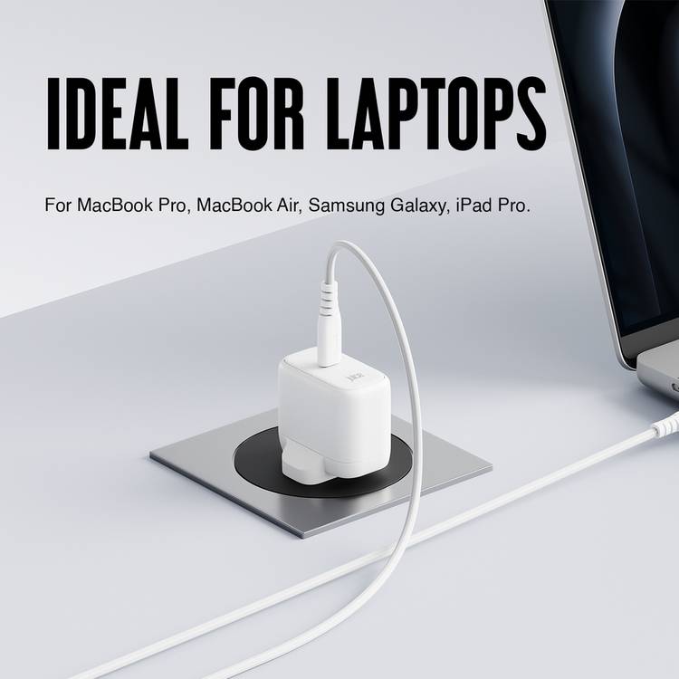 Juice 70W USB-C laptop charger with 2m cable, British brand