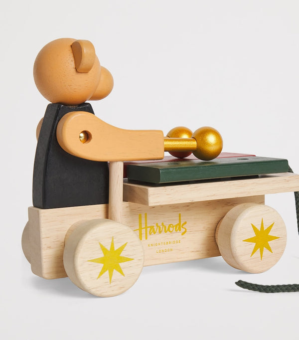 Wooden Bear Pull-Along Toy with Musical Xylophone