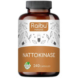 Superdrug RAIBU Nattokinase 2,000 FU Enzyme Supplement Capsules 240 Count- Buy online at McGrocer