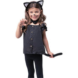 Smiffys cat instant set child black ears tail bow tie (British brand)