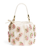 Self-Portrait satin beaded top-handle bag (British brand)