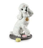 Lladró porcelain poodle with mochis figurine H33cm (British brand)