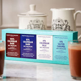 Hot chocolate gift box 400g with four flavours, imported from the UK