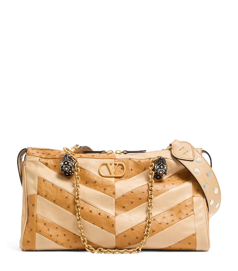 Valentino Garavani ostrich leather Panthea tote bag, UK version