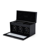 WOLF British Racing triple watch winder, vegan leather (British brand)