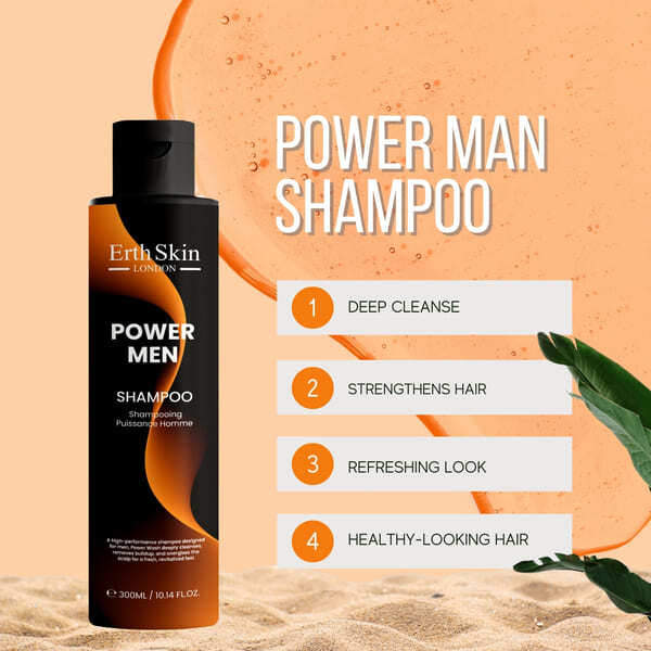 ErthSkin Power Men Shampoo 300ml, imported from the UK