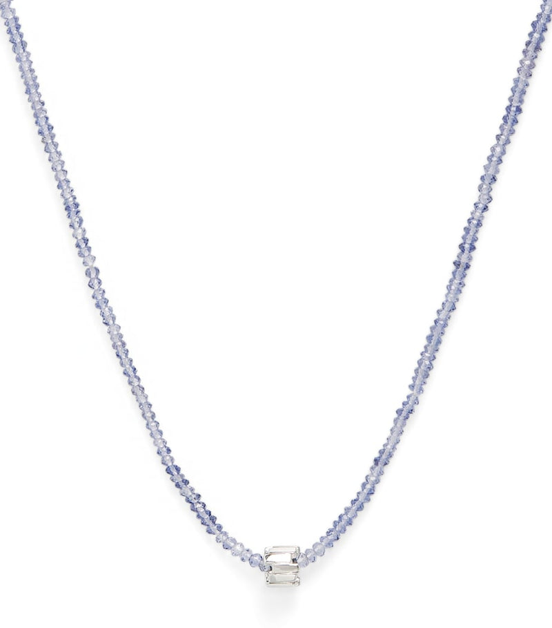 Suzanne Kalan white gold iolite beaded necklace (British brand)