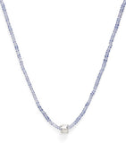 Suzanne Kalan white gold iolite beaded necklace (British brand)
