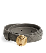 Harrods Bottega Veneta Leather Faces Belt- Buy online at McGrocer