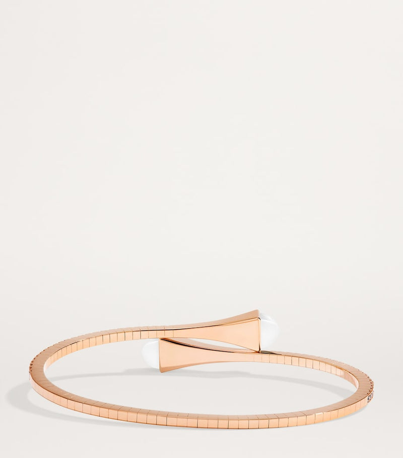 Marli New York Cleo midi bracelet in rose gold with diamond and agate, UK version