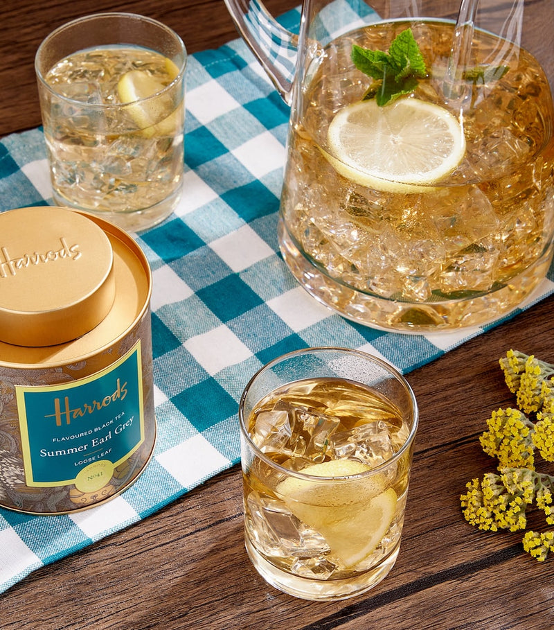 Harrods Summer Earl Grey loose leaf tea 125g, imported from the UK