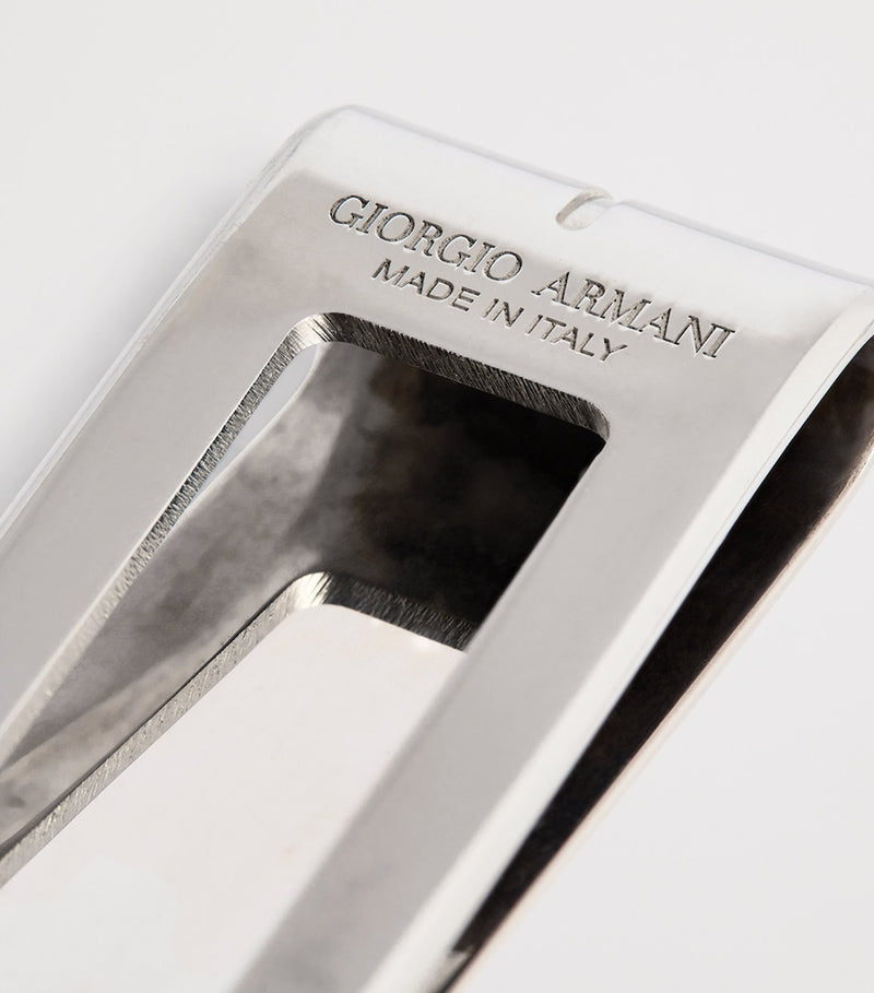 Giorgio Armani sterling silver tie clip with logo - British product