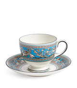 Harrods Wedgwood Florentine Turquoise Teacup & Saucer- Buy online at McGrocer