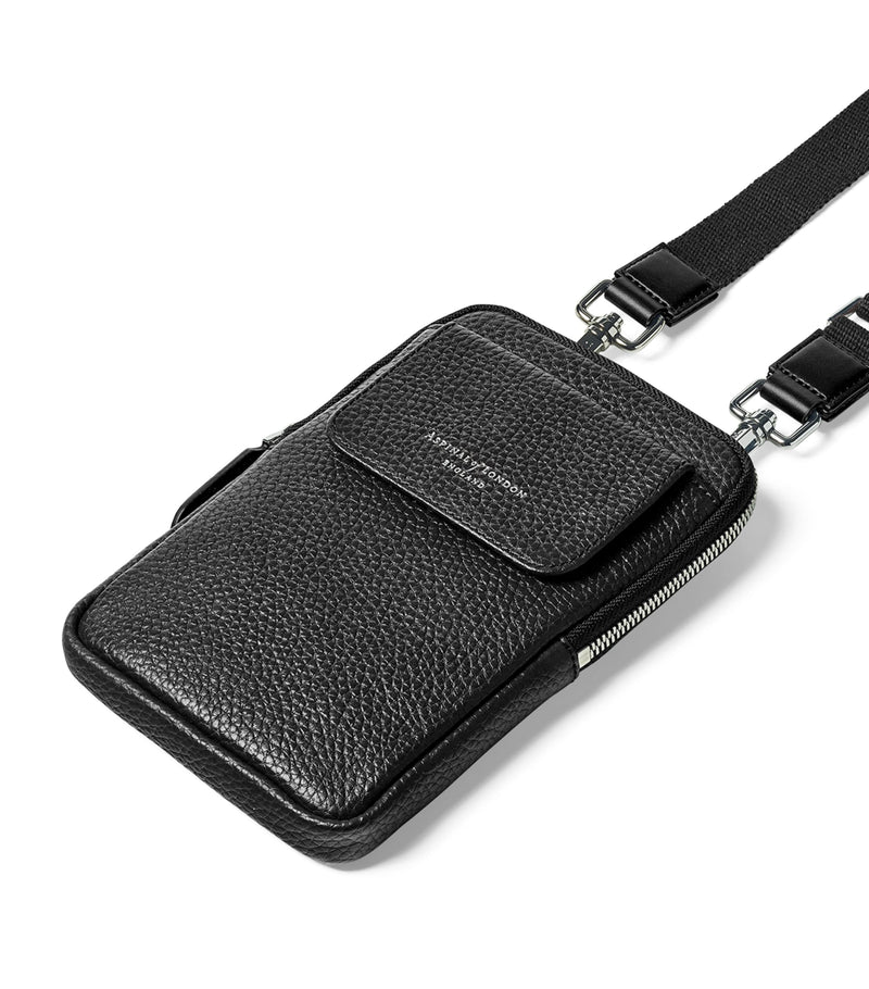 Aspinal of London leather cross-body phone pouch (British brand)