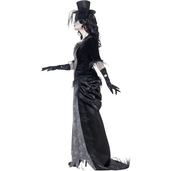 Smiffys Black Widow Costume grey top skirt hat - British product