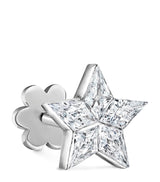 Harrods Maria Tash White Gold Invisible Set Diamond Star Threaded Stud Earring (9mm)- Buy online at McGrocer