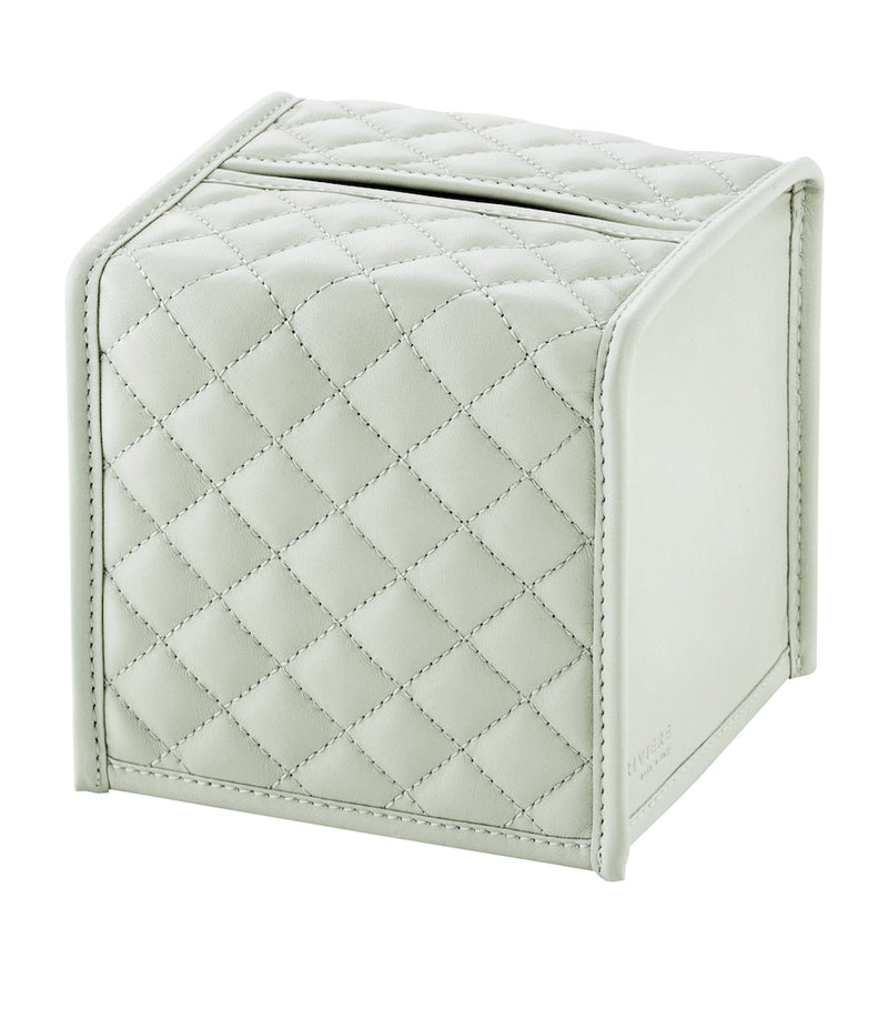 Riviere leather square Elba Diamonds tissue box (British brand)