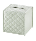 Riviere leather square Elba Diamonds tissue box (British brand)