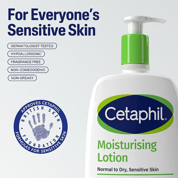 Cetaphil Moisturising Lotion Dry Sensitive Skin 473ml - British product