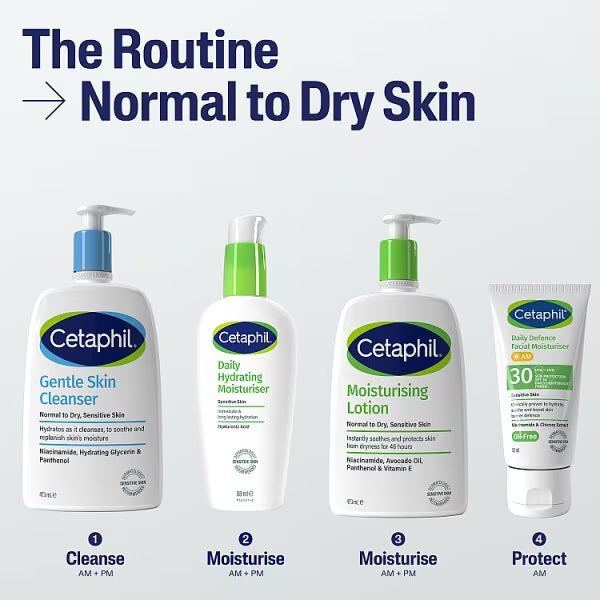 Cetaphil Moisturising Lotion Dry Sensitive Skin 473ml - British product