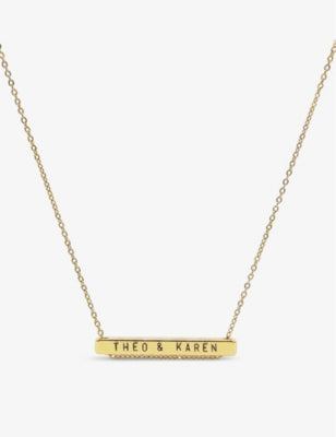 Littlesmith gold-plated personalised 13 character necklace, UK version