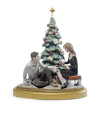 Lladró romantic Christmas porcelain figurine, imported from the UK