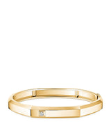Harrods Messika Moderniste Medium Yellow Gold and Diamond Bangle (0.05ct)- Buy online at McGrocer