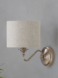 Burford wall light brushed nickel textured shade (British brand)