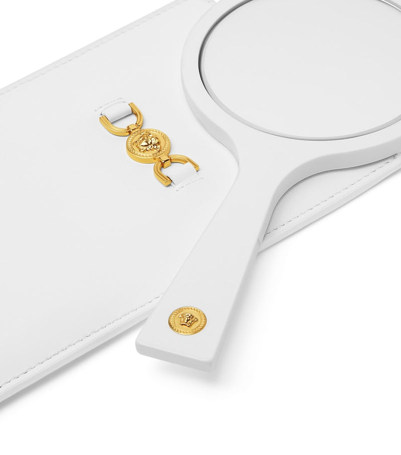 Versace Medusa hand mirror with gold hardware, UK version
