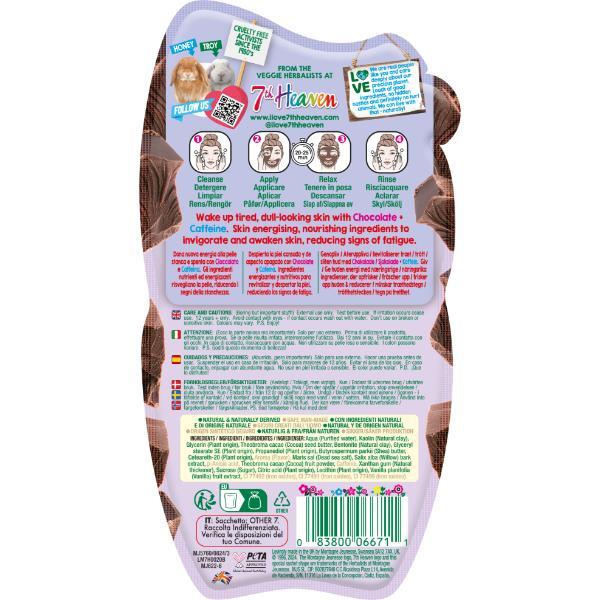 7th Heaven Chocolate Mud Mask with Caffeine - British product