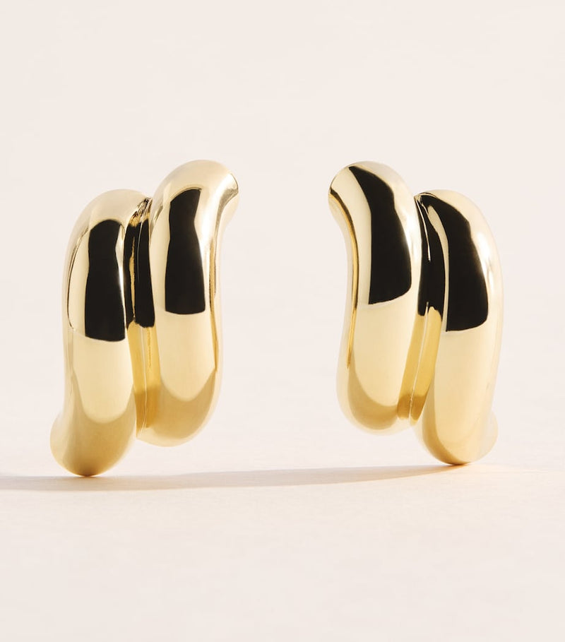 Eddie Borgo Torsade stud earrings gold-plated brass - British product