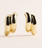 Eddie Borgo Torsade stud earrings gold-plated brass - British product