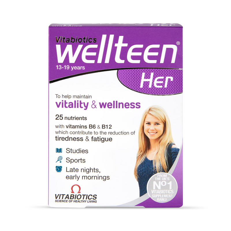 Vitabiotics Wellteen Her multivitamin tablets 28 count (British brand)