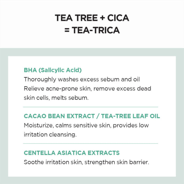 Skin1004 Tea-Trica BHA foam cleanser 125ml (British brand)