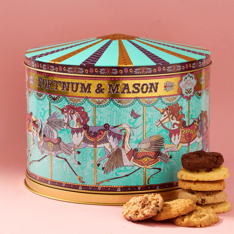 Merry Go Round musical biscuit tin 500g - British product