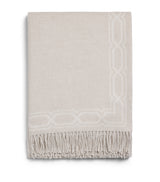 Harrods Harrods of London Lambswool-Cashmere Fringed Throw (140cm x 180cm)- Buy online at McGrocer