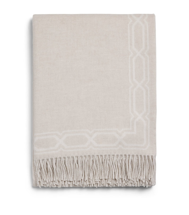 Harrods of London lambswool cashmere throw 140x180cm (British brand)