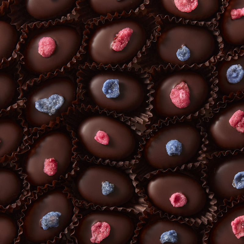 Fortnum's dark chocolate rose and violet creams 475g, UK version