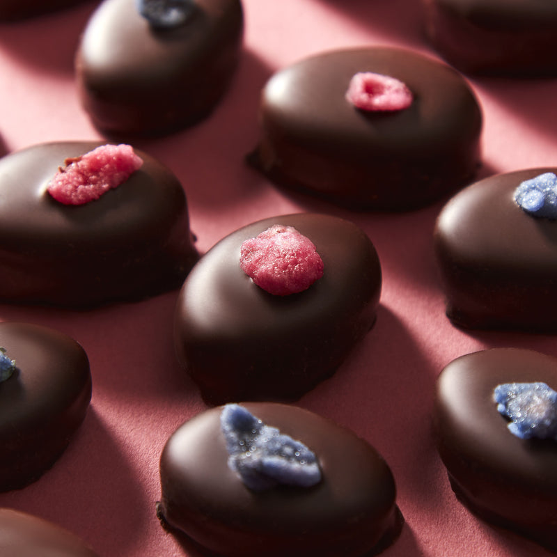 Fortnum's dark chocolate rose and violet creams 475g, UK version